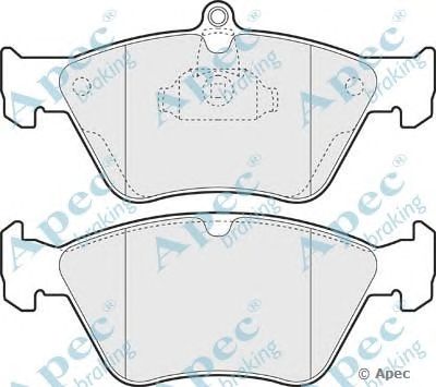 APEC BRAKING pad847 -  Комплект тормозных колодок, дисковый тормоз
